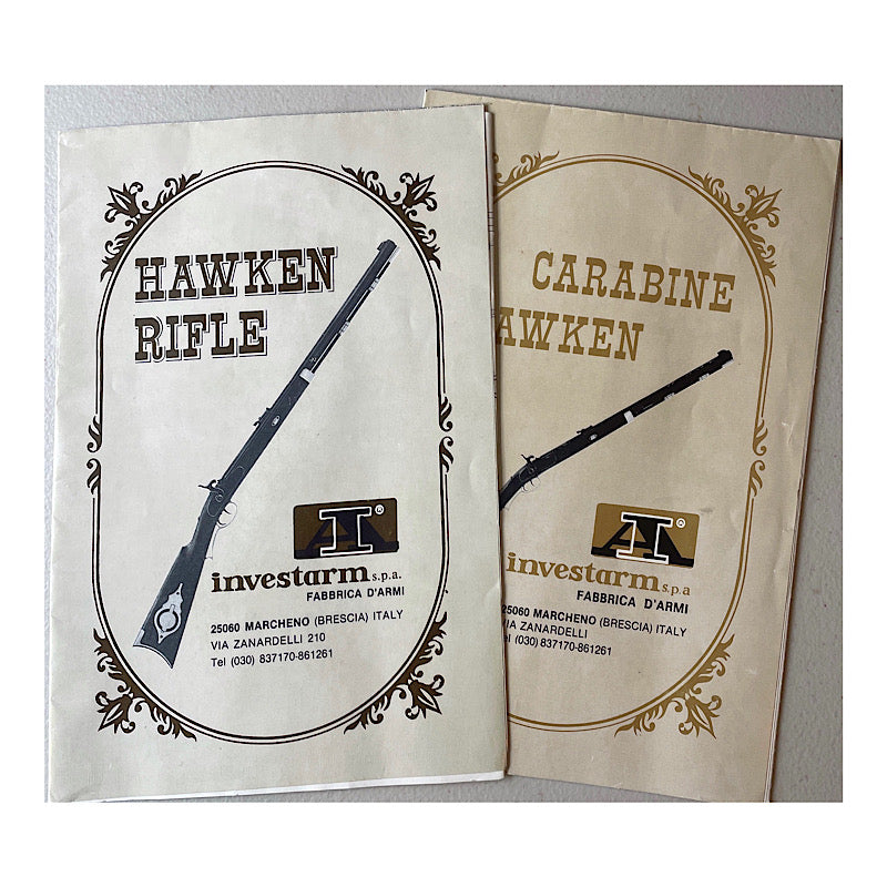 Investarms Hawken M.L. Rifle Original Manuals 1 English 1 French - Canada Brass - 