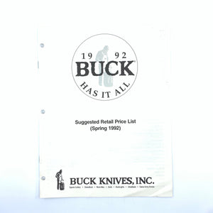 Buck Price Lists 1990 1992 1993
