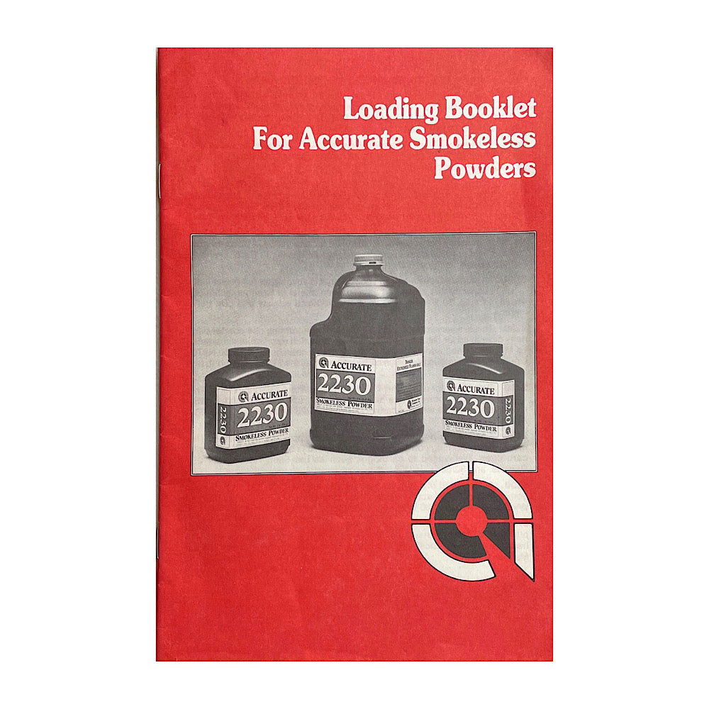 Loading Booklet for Accurate smokeless powders 1985 - Canada Brass - 