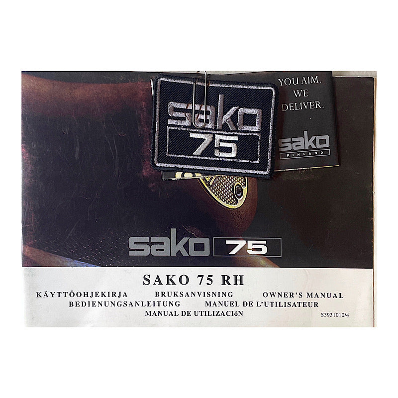 Sako 75 RH Rifle Owner&#39;s Manual &amp; Crest - Canada Brass - 