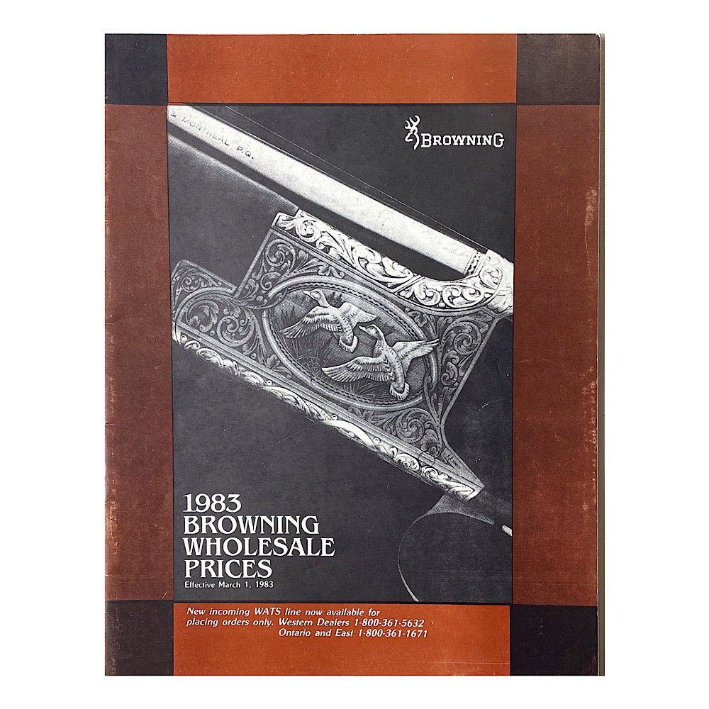 Browning 1983 Wholesale Price list - Canada Brass - 