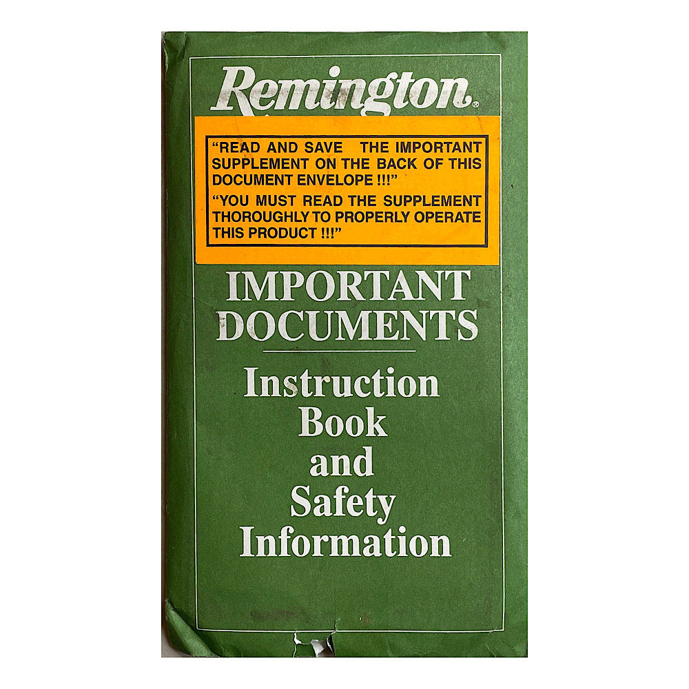 Remington Owner&#39;s Manual for Model 870 Super Mag Pump Action Shotgun in mailing envelope - Canada Brass - 