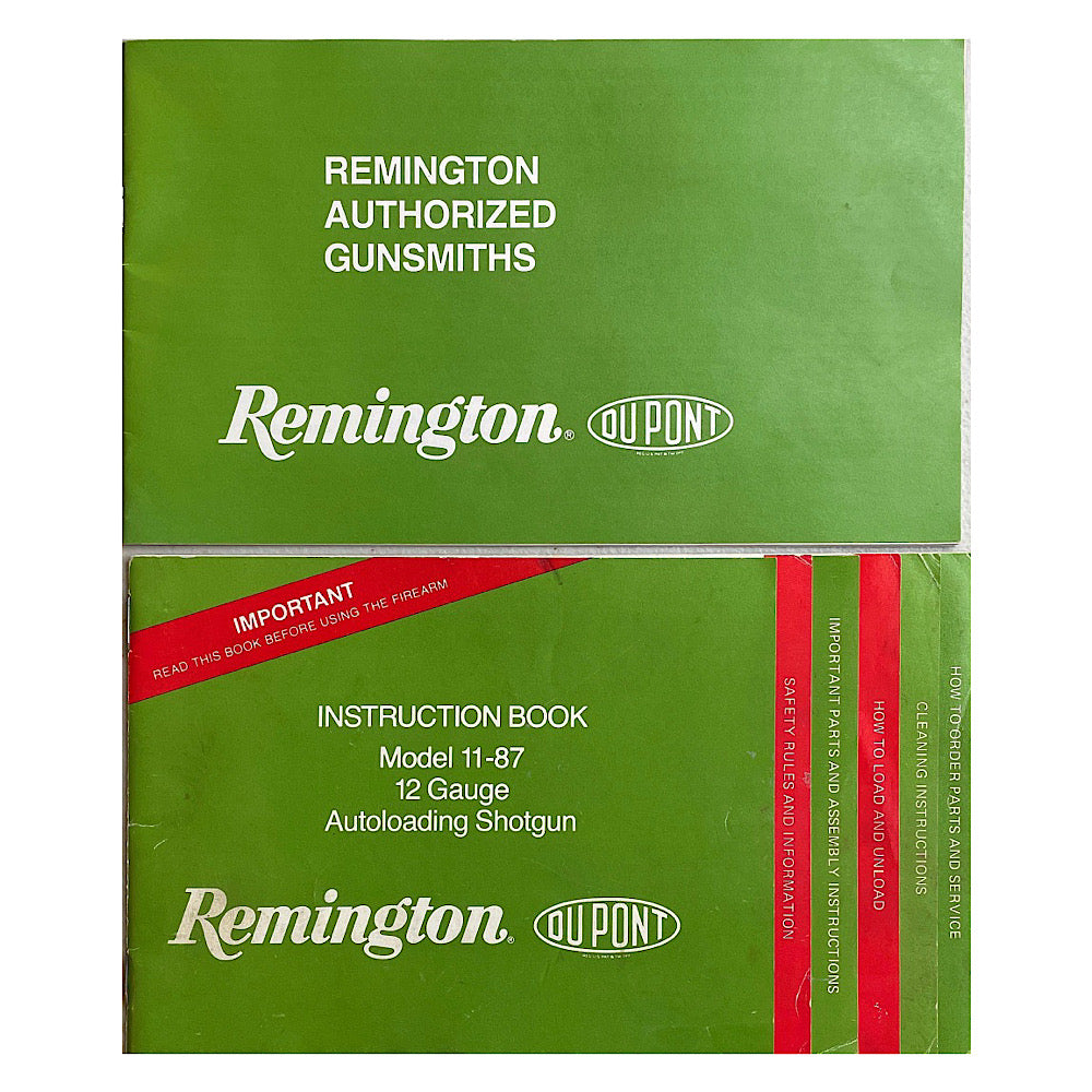 Remington Owner's Manual for Model 11-87 12 Gauge Autoloading Shotgun 22 pgs - Canada Brass - 