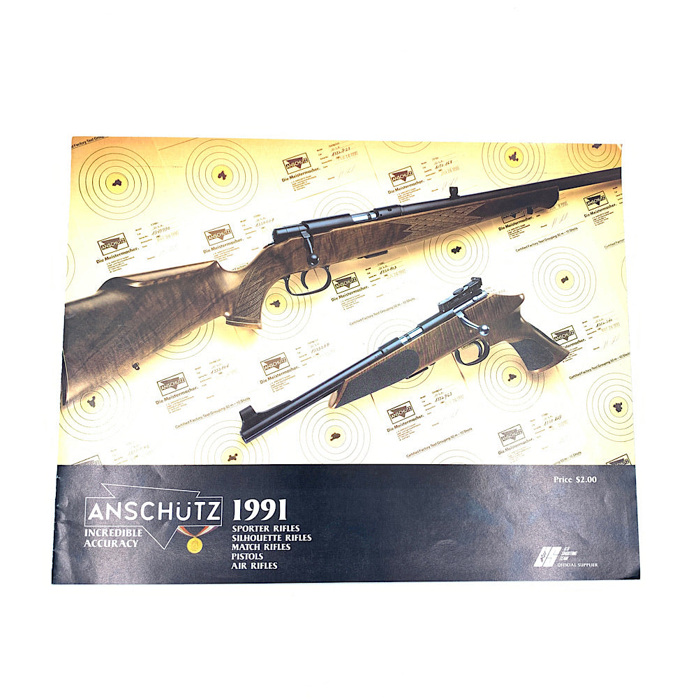 Anschutz 1991 Rifle & Air Rifle Catalog Canada Brass