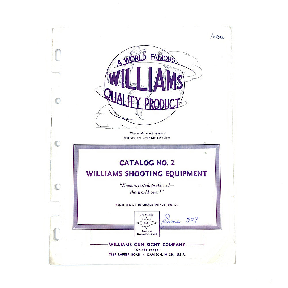 Williams Gun Sight Company No2 Shooting Equipment Catalogue