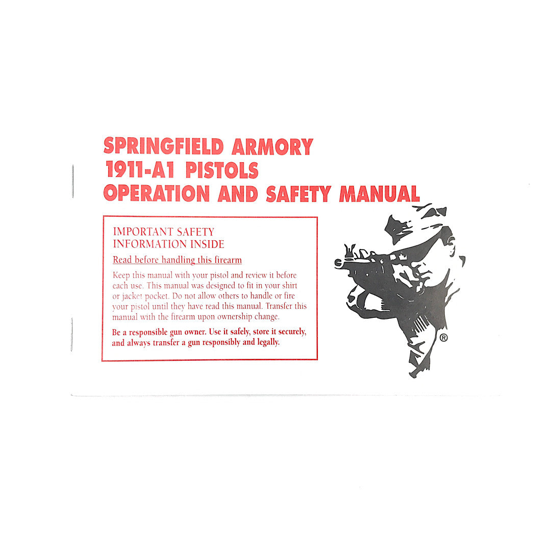 Springfield Armory 1911-A1 Pistol Manual