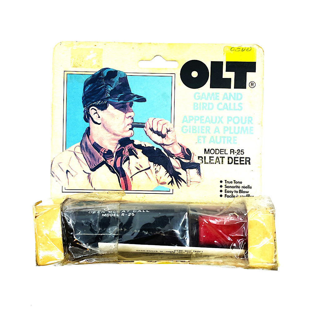 Olt R-25 Original Bleat Deer Call with Instructions and box tattered unused - Canada Brass - 