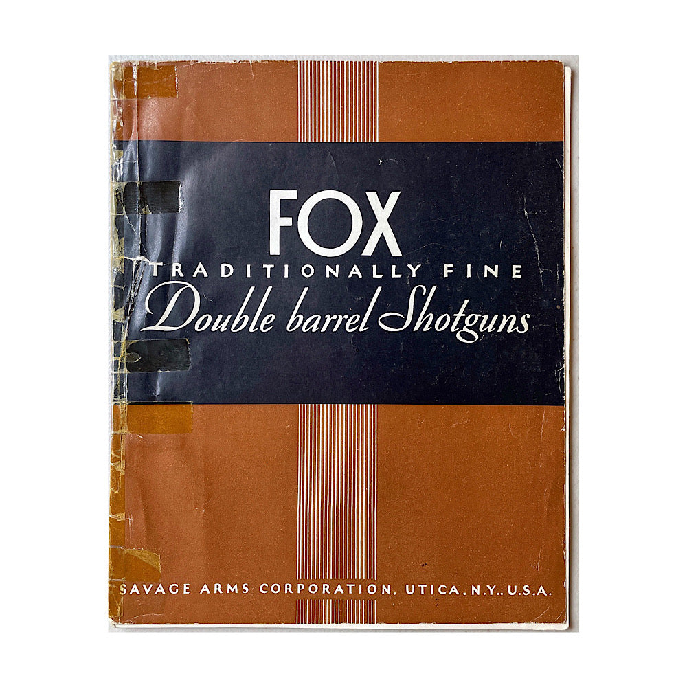 Fox 1937 Catalogue & Price List Original has Tape on Binding