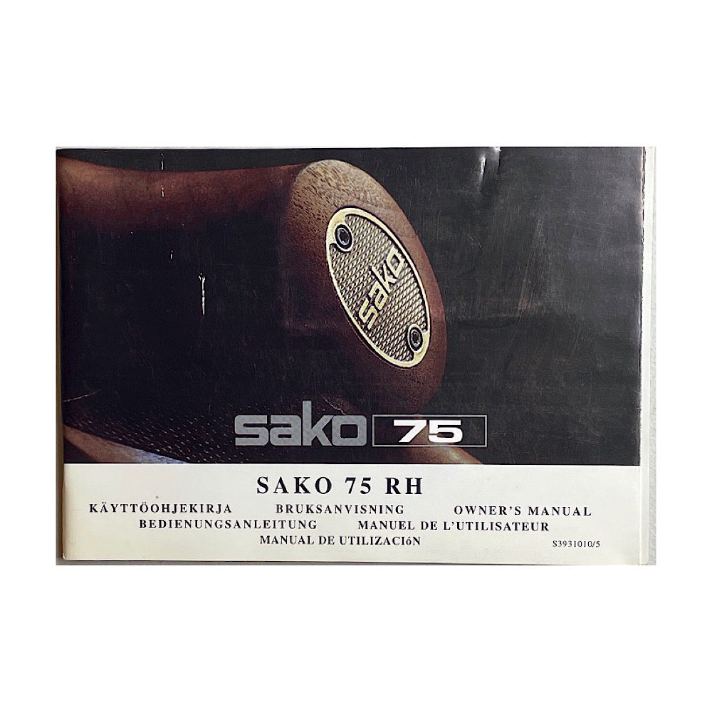 Sako 75 RH owner&#39;s manual 6 languages 79 pgs - Canada Brass - 