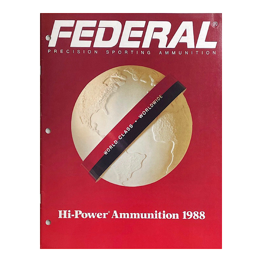 Federal Hi-Power Ammunition 1988 catalog 3 hole punched - Canada Brass - 