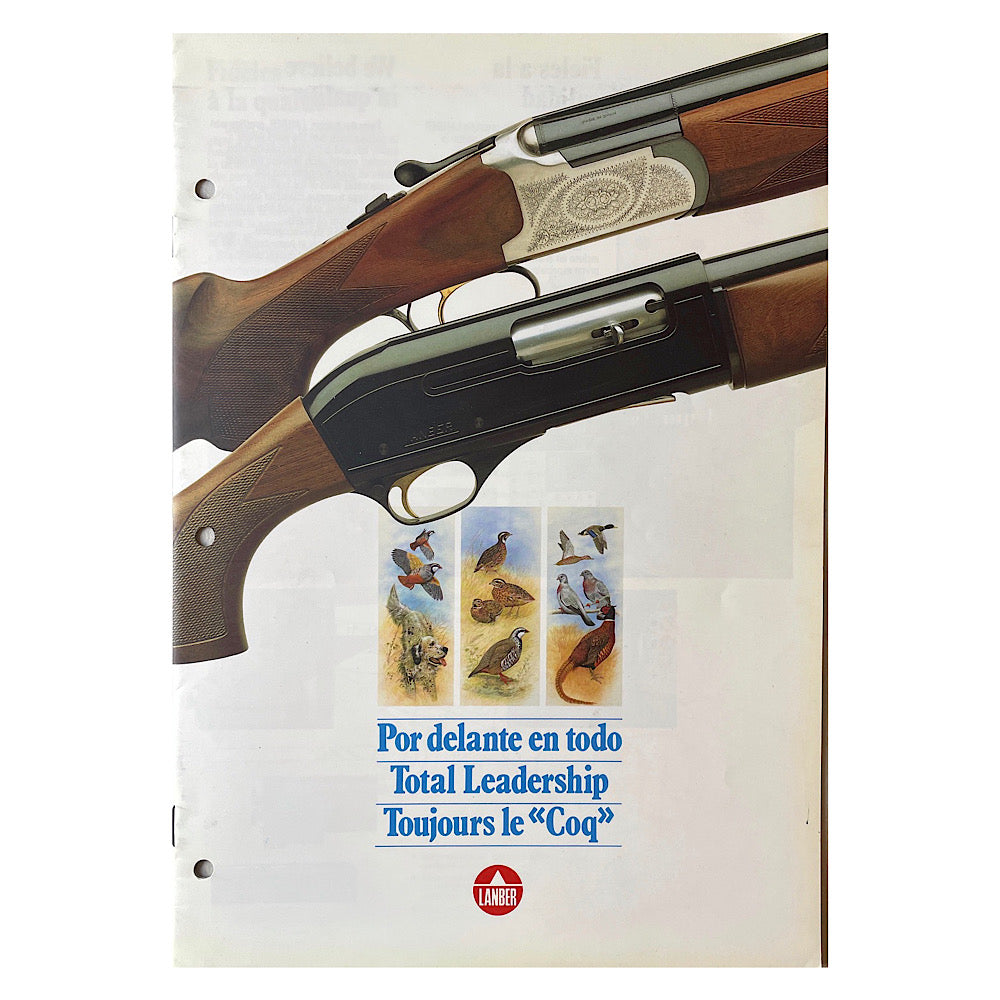 Lanber Shotgun catalogue 1990s 3 languages (hole punch) - Canada Brass - 