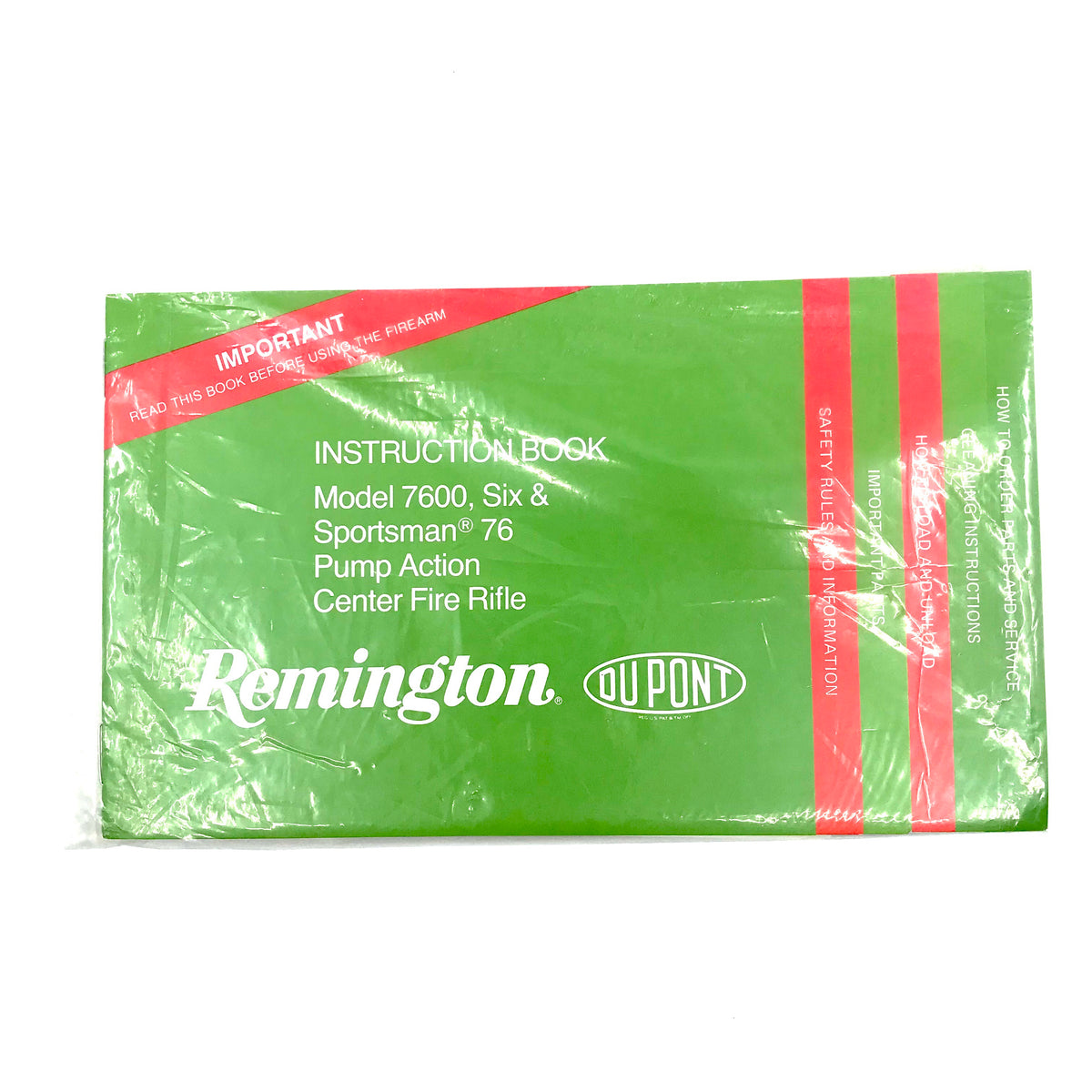 Remington Model 7600, Six &amp; Sportsman 76 Instruction Book