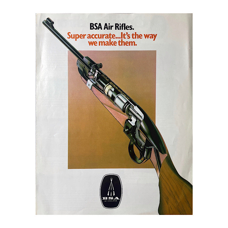B.S.A. Air Rifles 4 pgs Catalogue - Canada Brass - 