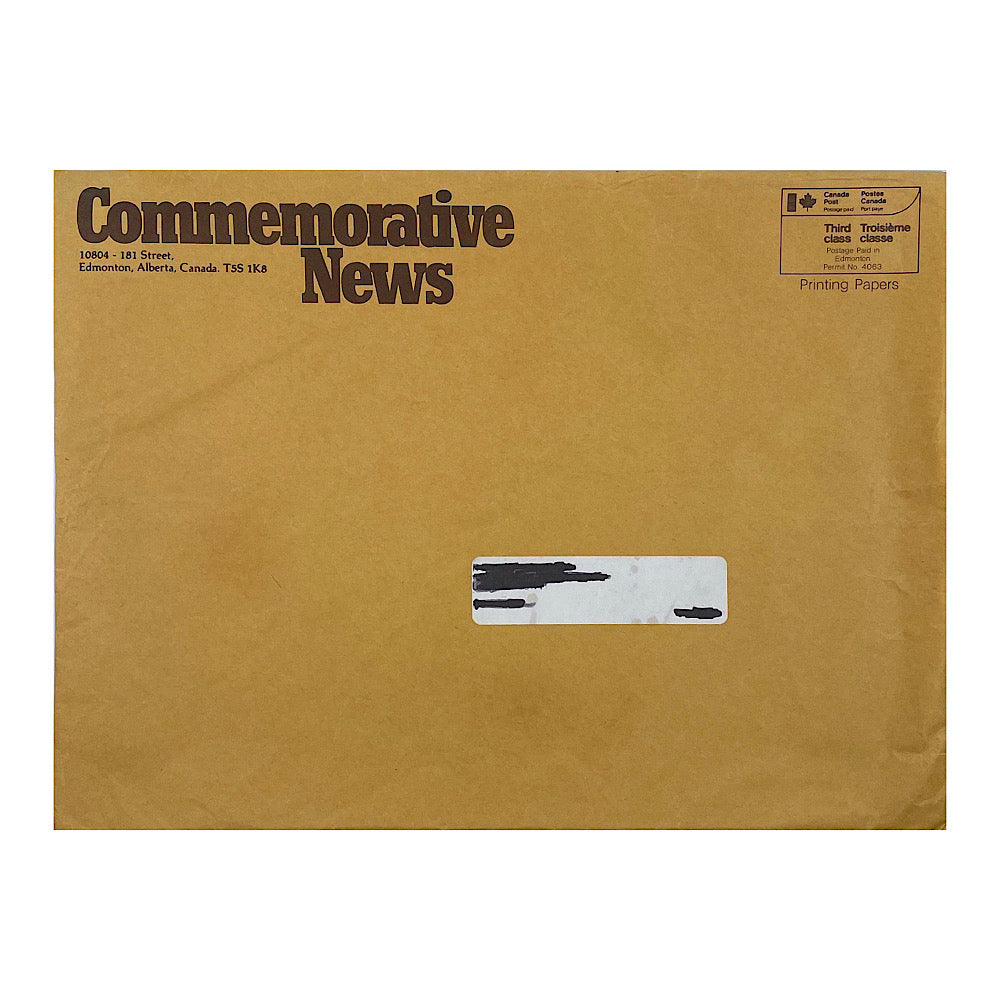 Commerative News Vol. 2 No. 1 VG, Winchester Western 1991 Envelope with Commemerative Qu - Canada Brass - 