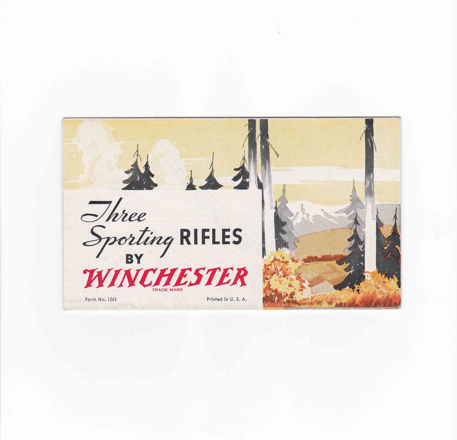 Three Sporting Rifles by Winchester Brochure Form # 1263