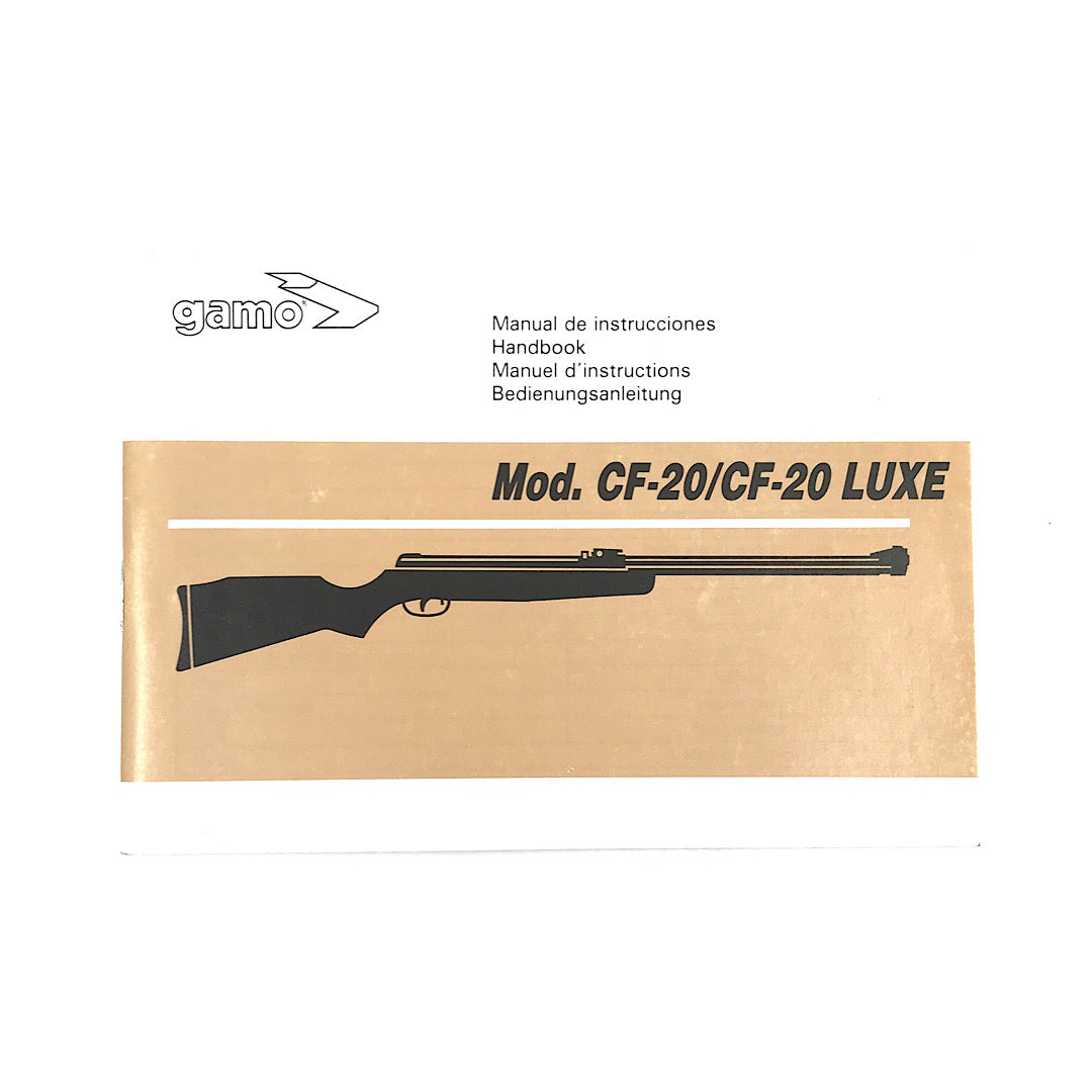 Gamo Mod CF20 20 Luxe Pellet Rifle Manual