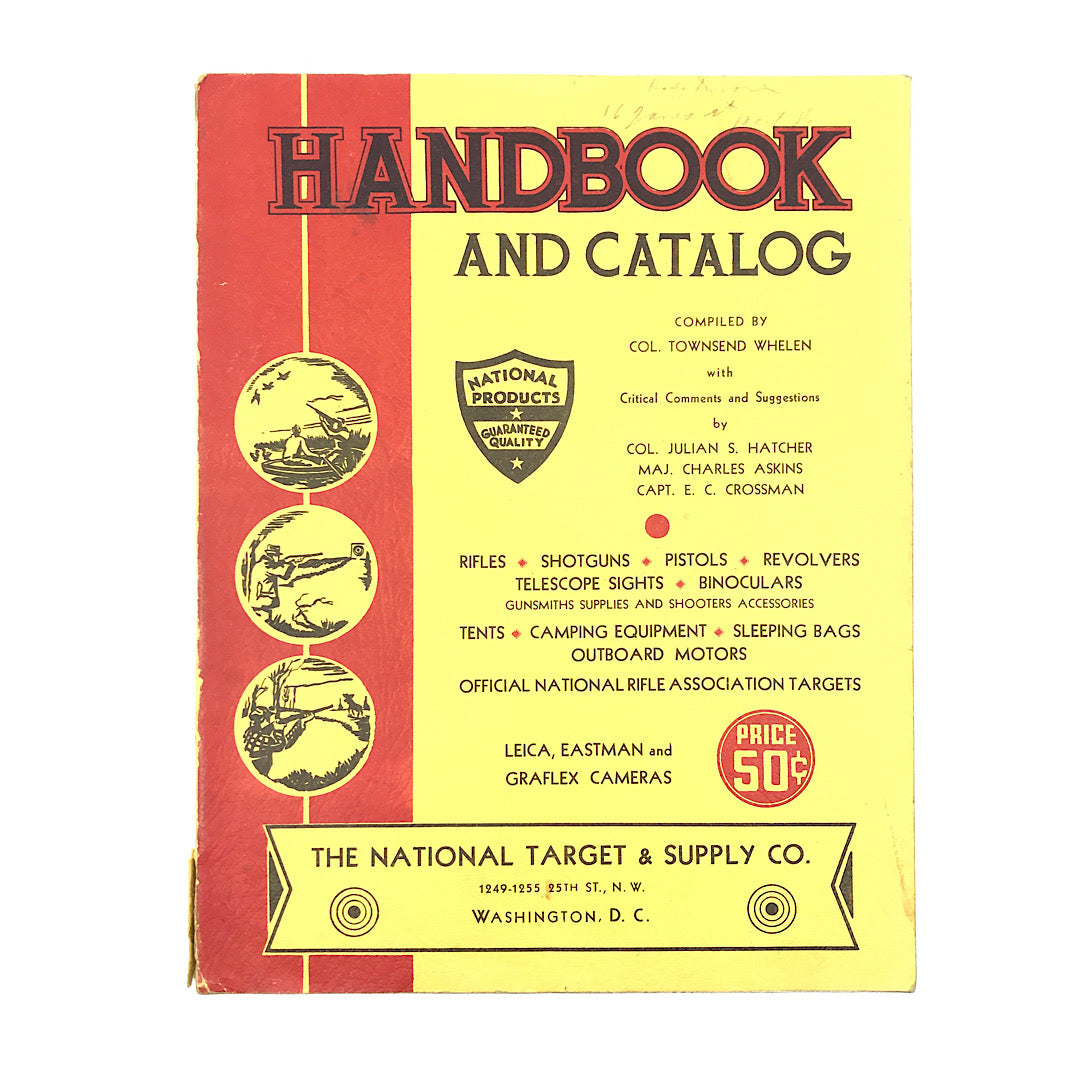 Original 1930's Handbook & Catalogue Firearms sights, Binoculars, Camping etc. compiled by Townsend Whelen S.B. 152 pgs