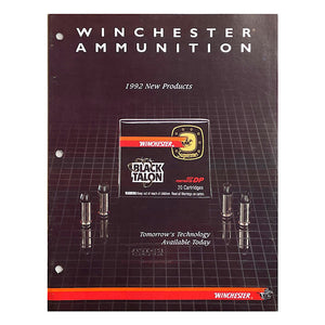 Winchester Ammunition 1996 New Products pamphlet, Winchester Ammunition 1992 New Products pamphlet both pamphlets 3 hole punched