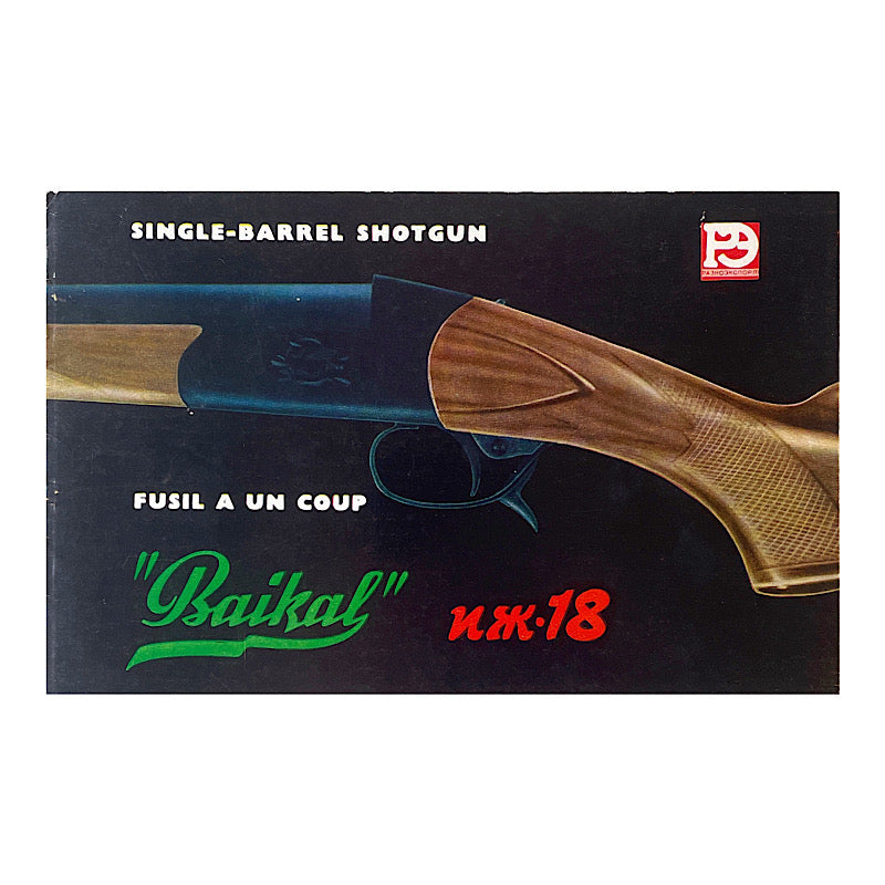 Baikal IJ 18 Single Barrel Shotgun original manual 1960's - Canada Brass - 