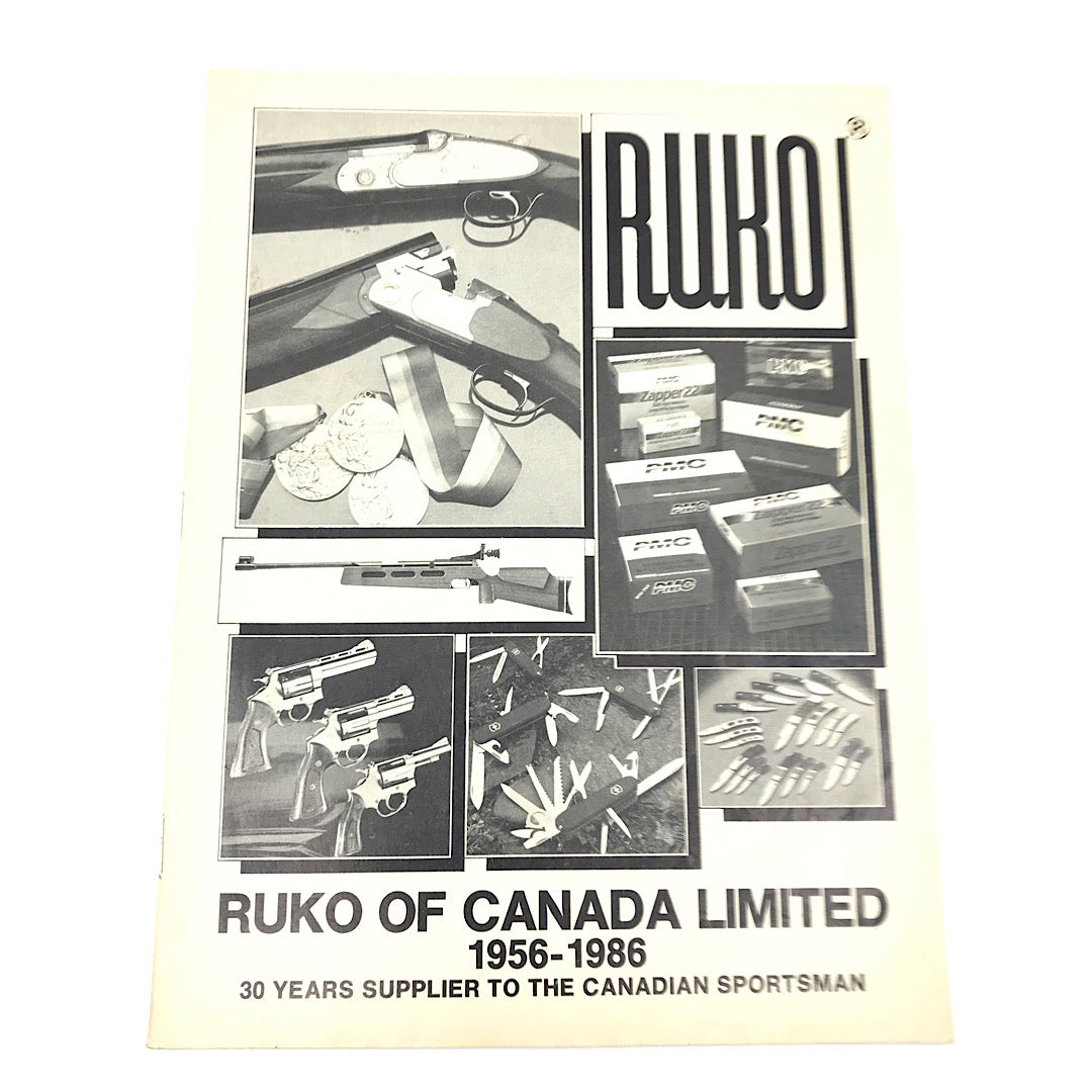 Ruko of Canada 1986 Catalog Beretta Steyr, Krico Baikal Tikka etc. 38pgs
