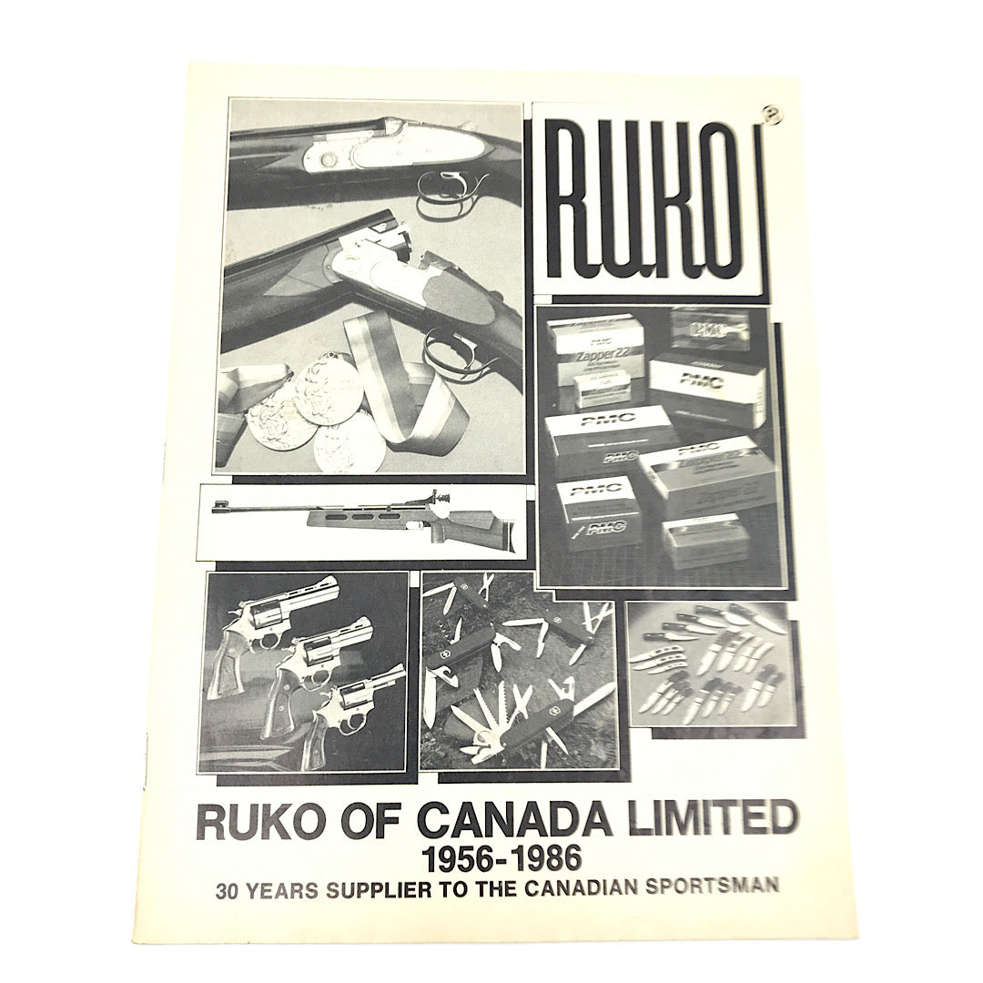 Ruko of Canada 1986 Catalog Beretta Steyr, Krico Baikal Tikka etc. 38p