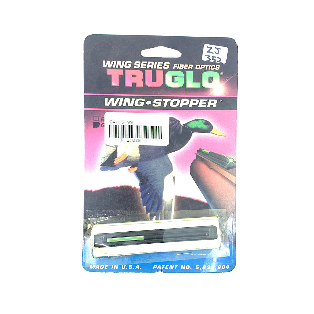 TruGlo Wing Stopper Green Hi Visibility Fiber Optic for Shotgun