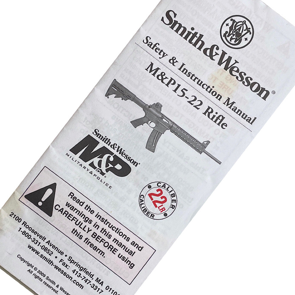 S&W M&P 15-22 Semi Auto Rifle Owners Manual - Canada Brass - 
