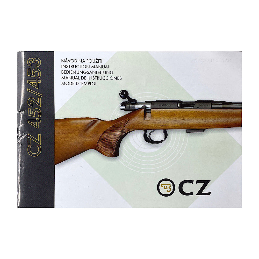 CZ 452/453 Instruction Manual in 5 languages - Canada Brass - 