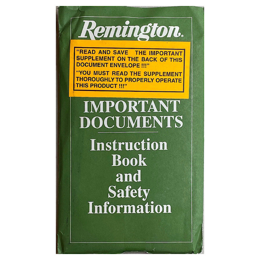 Remington Owner's Manual  for Model 7400 Autoloading Carbine Rifle still in mailing envelope - Canada Brass - 