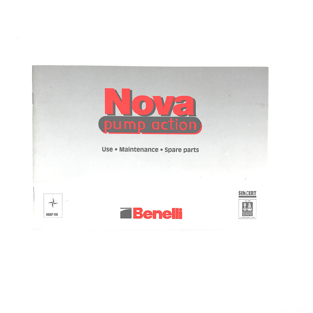 Benelli Nova Pump Action Original Owner&#39;s Manual
