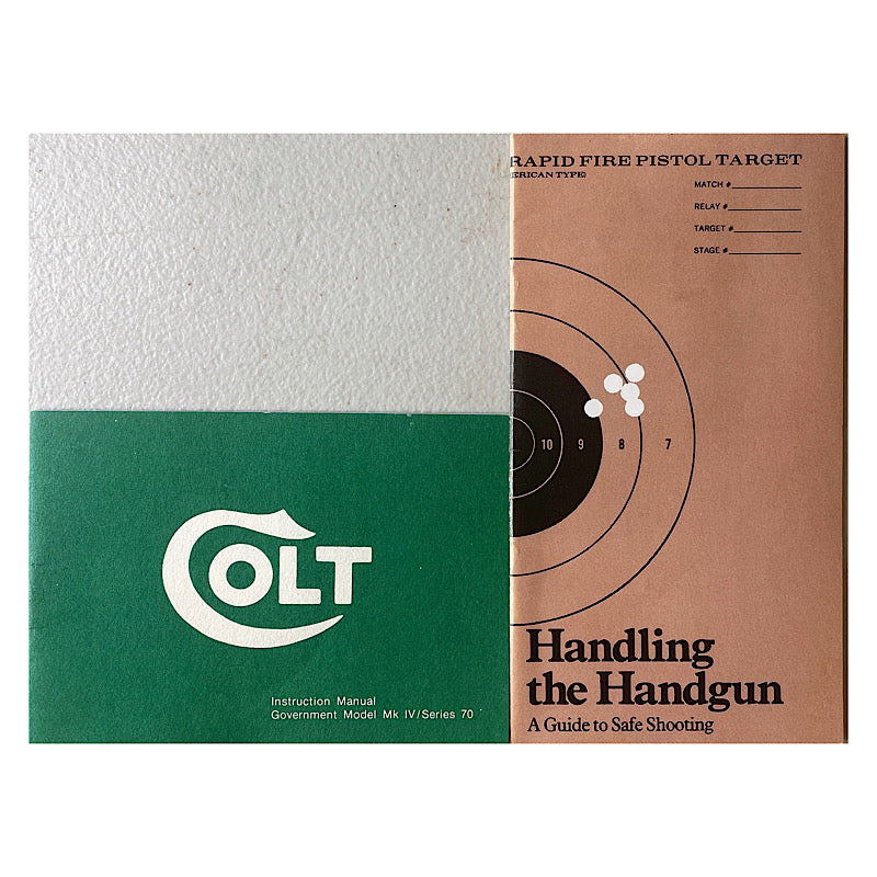 Colt Owner's Manual for Government Model MK IV/ Series 70 Pistol, Colt Handling the handgun booklet - Canada Brass - 