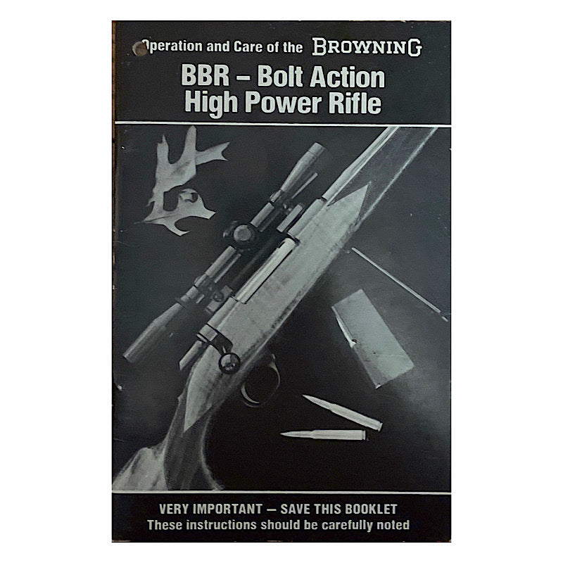 Browning BBR Bolt High Power Rifle Owner's Manual - Canada Brass - 