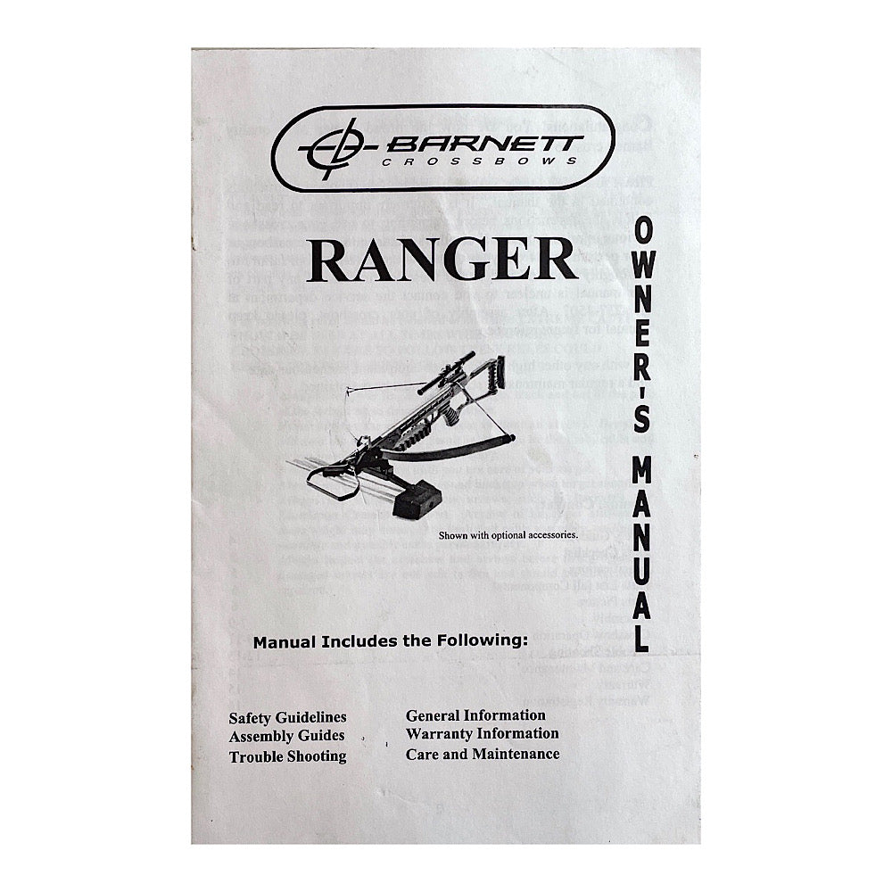 Barnett Crossbows Owner&#39;s Manual for Ranger 16 pgs - Canada Brass - 