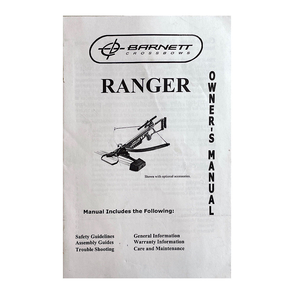 Barnett Ranger Barnett Crossbows Owner's Manual for Ranger 16 pgs - Canada Brass
