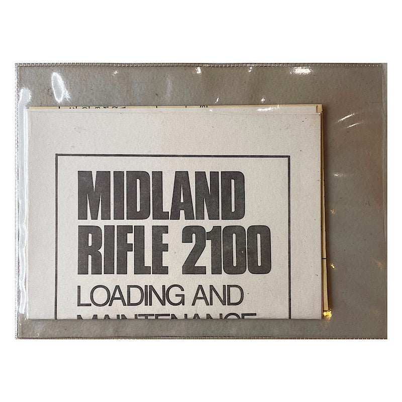 Midland Mod 2100 Bolt Action Rifle Original Instruction Manual - Canada Brass - 