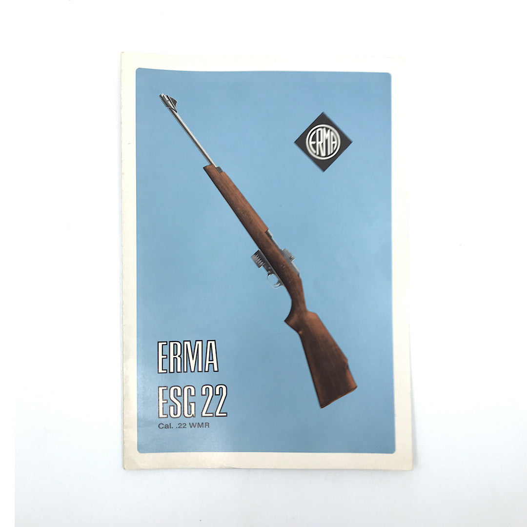 Erma ESG 22 22 with mag rifle manual with parts Schematic