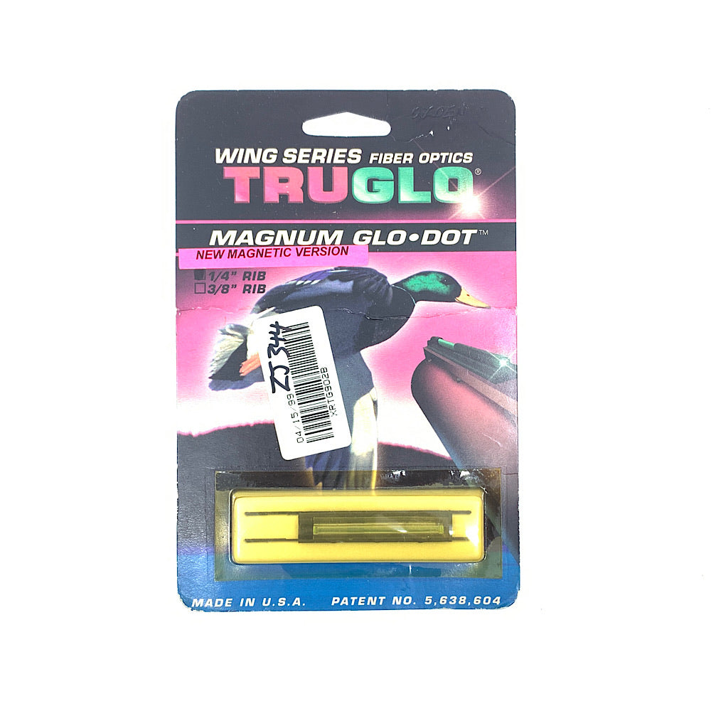 Tru Glow Gun Dot Magnetic Shotgun Sight for 1/4&quot; Rib Rem 870, 1100 Browning &amp; Ithaca