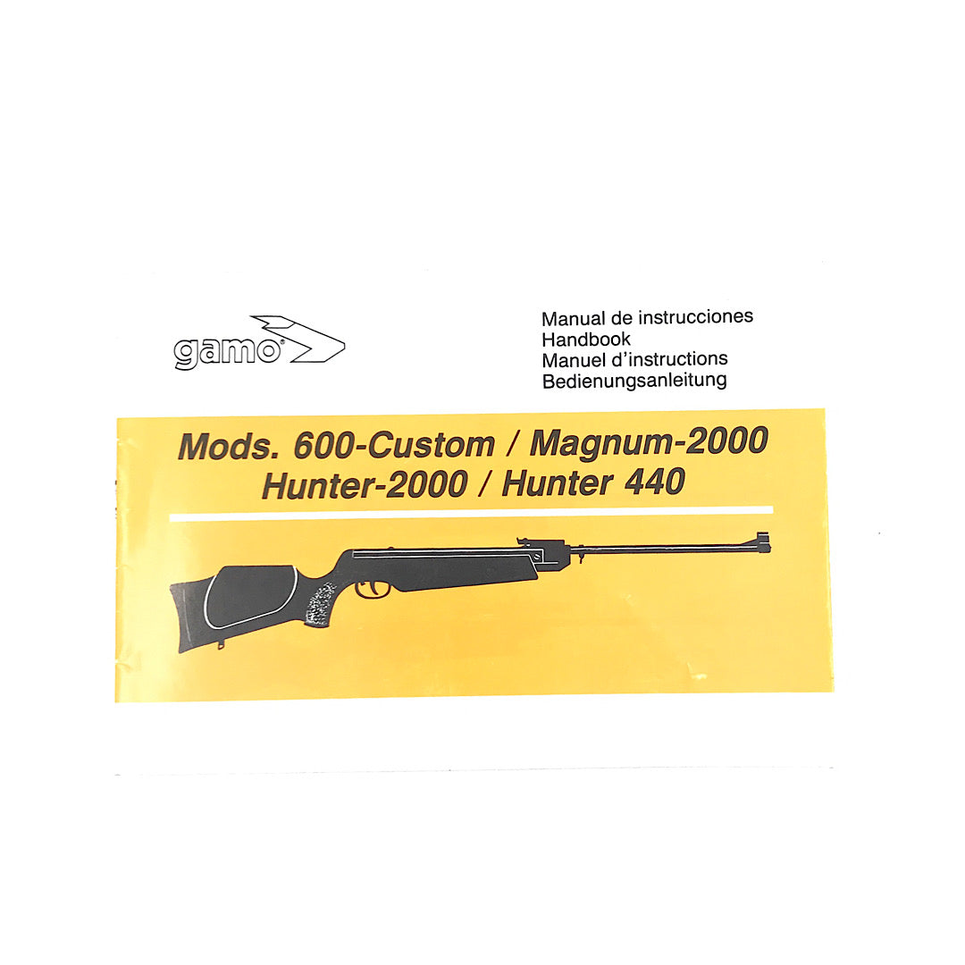 Gamo Mod 600 Custom and 2000 Series Pellet Rifles Manual