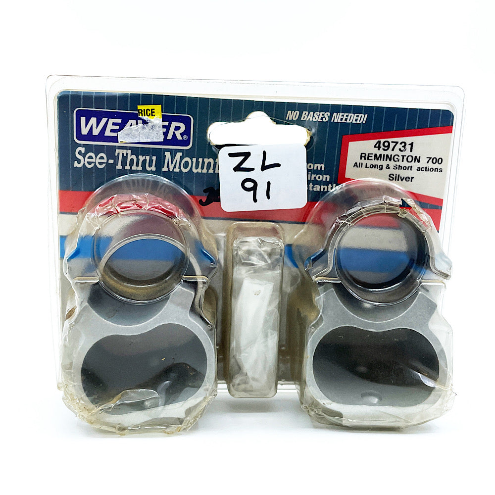#49731 Weaver See Silver 1&quot; Rings for Rem 700 in box