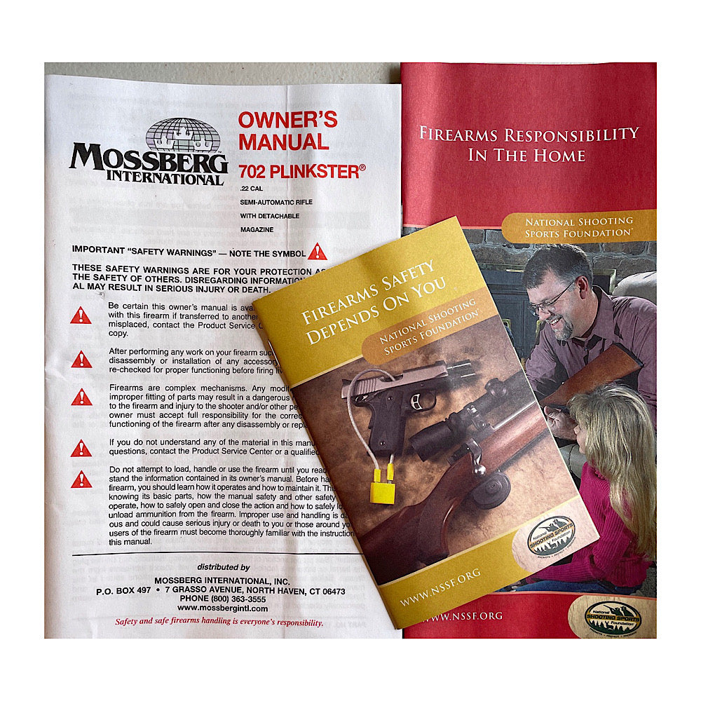 Mossberg Owner&#39;s Manual for 702 Plinkster 27pgs - Canada Brass - 