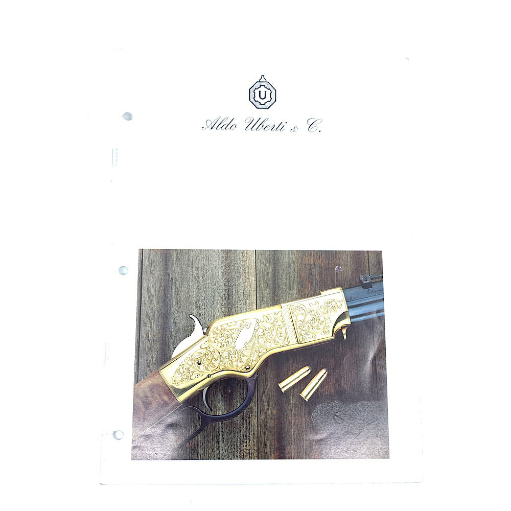 Uberti Co Firearms Catalog 1990 Hole Punched Canada Brass