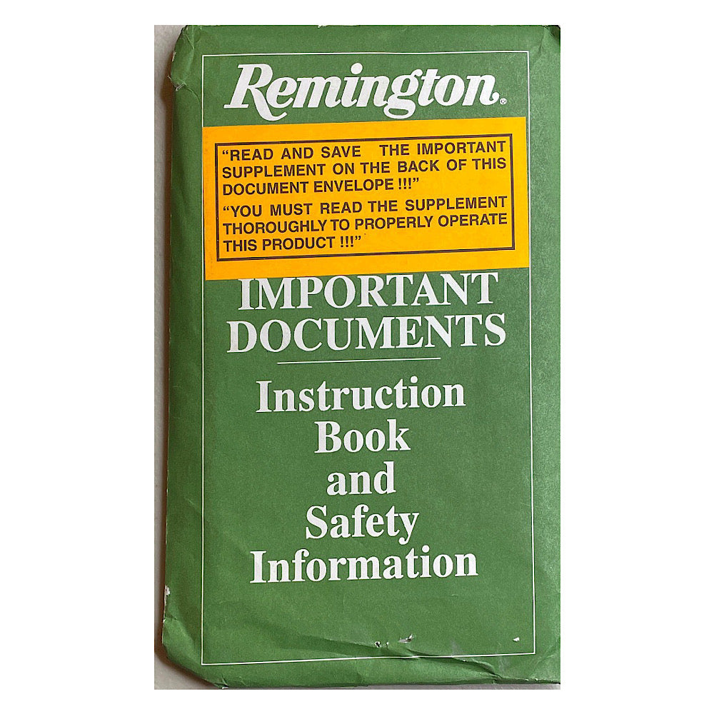 Remington Model 870 &amp; 870 Super Magnum Pump Action Shotguns Owner&#39;s Manual in shipping envelope - Canada Brass - 