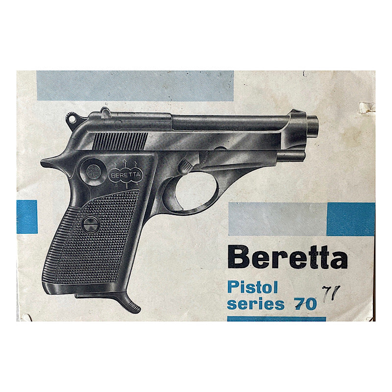 Beretta Pistol Series 70 Owner's manual Original 1960's - Canada Brass - 