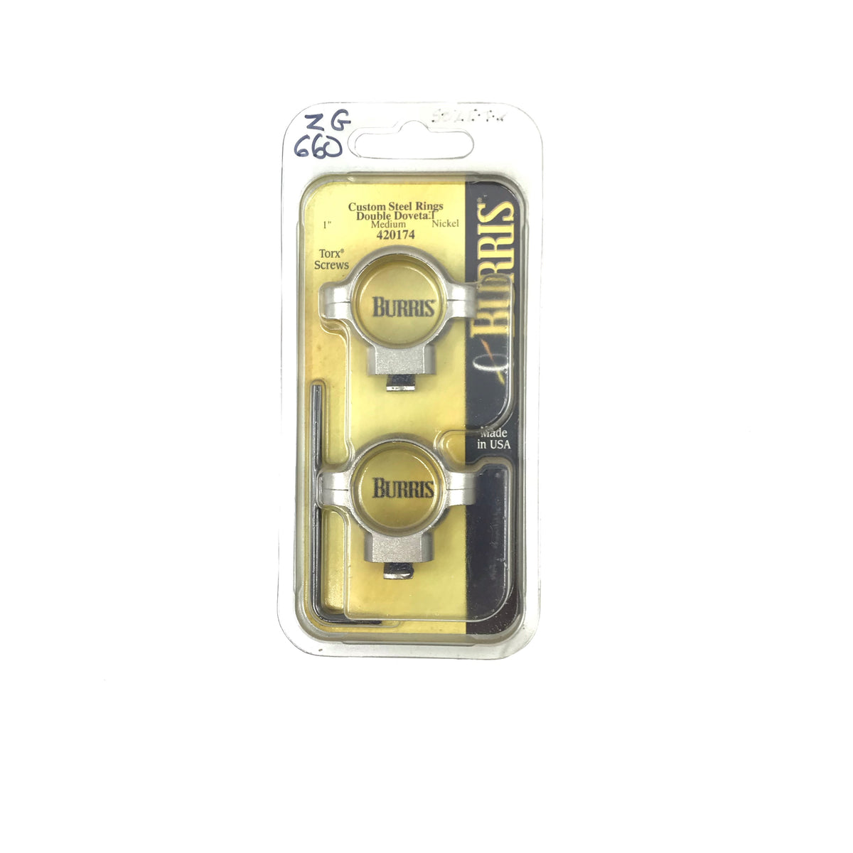 Burris 420174 Nickle 1&quot; Double Dovetail Medium Rings