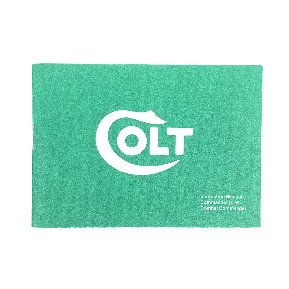 Colt Combat Commander Original Owners Manual 1978 with Handling the Handgun Safety Brochure