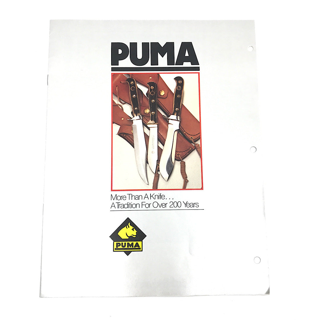 Puma knives 1970's Catalog Canadian Edition 3 ring Punched