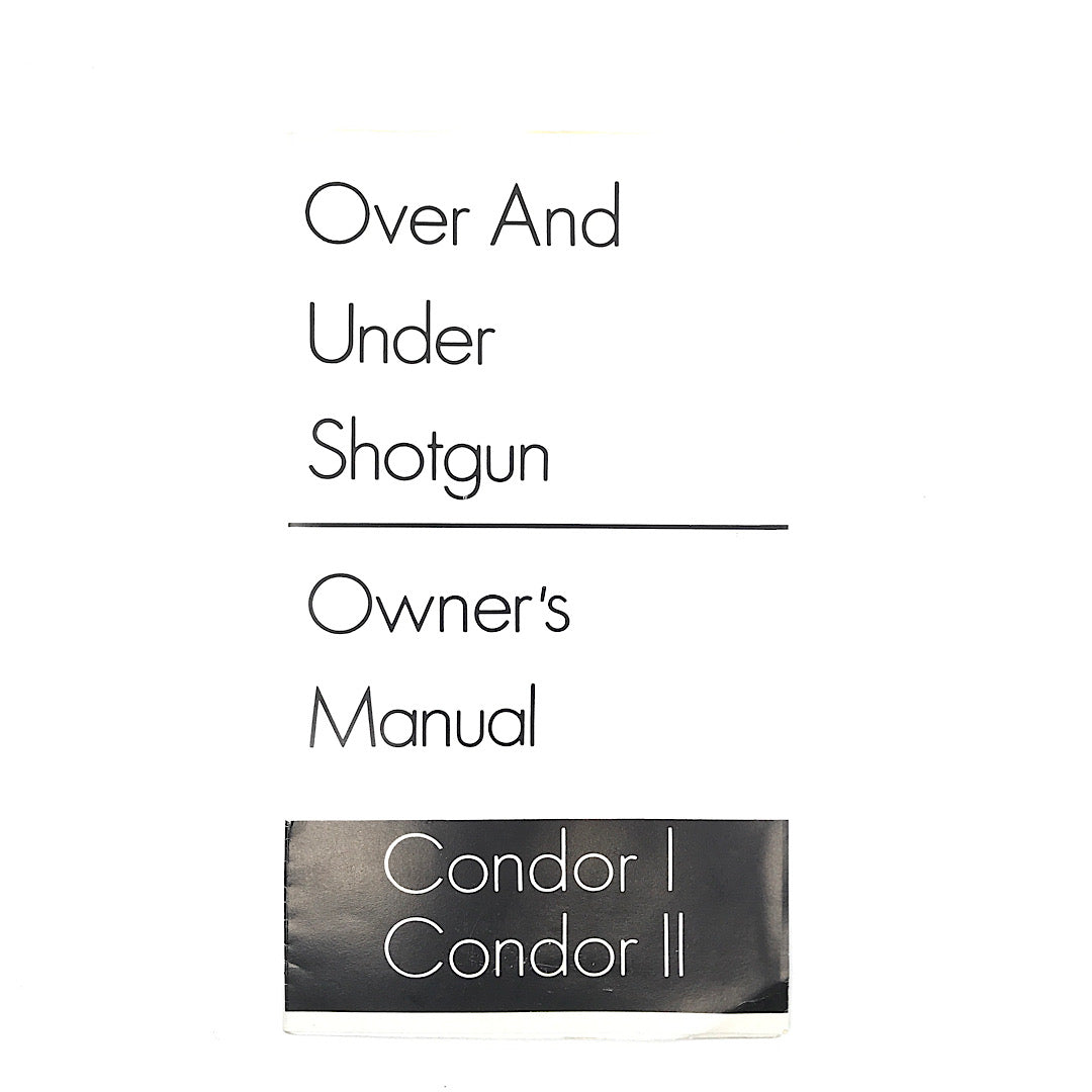 IGA Condor I Condor II Over and Under Owner’s Manual