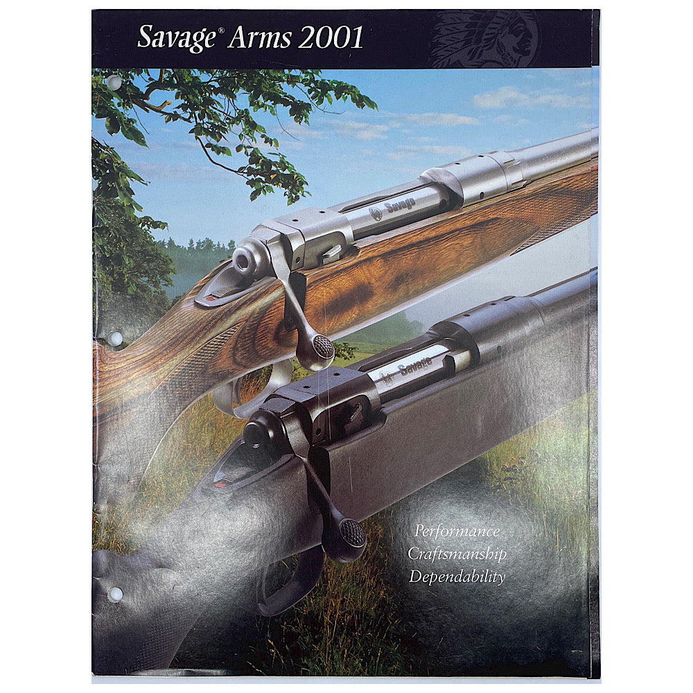 Savage Arms 2001 Catalogue S.B. 25 pgs (Three hole Punched)