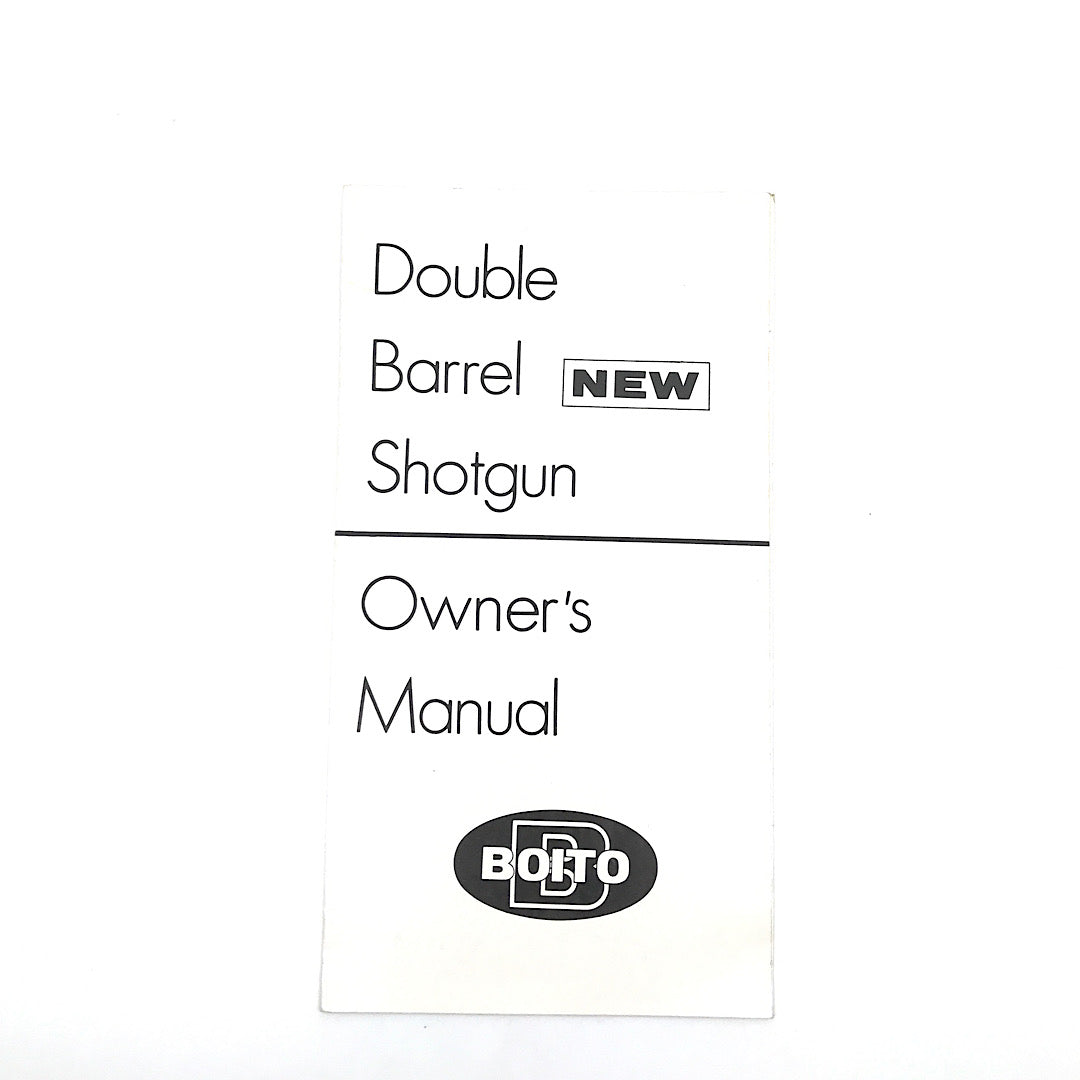 Boito Double Shotgun owner&#39;s manual