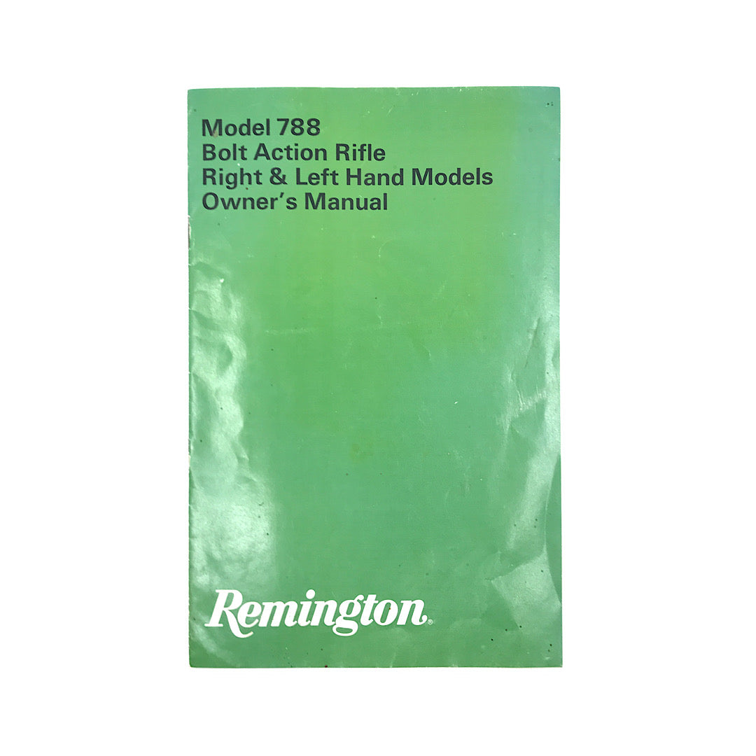 Remington Model 788 Bolt Action Rifle Owner Manual Original